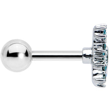 16G 1/4 Blue Gem Glam Butterfly Cartilage Tragus Earring