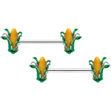14G 9/16 Corn on the Cob Summer Barbell Nipple Ring Set