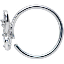 20G 5/16 Clear Gem Lacy Butterfly Nose Hoop