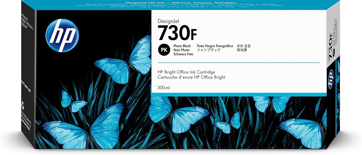 New, Pre-Owned - HP 730F High Yield Photo Black Ink Cartridge, 1XB28A