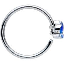 18G 3/8 Lovely Blue Lotus Flower Nose Hoop
