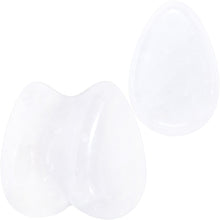 White Cloudy Quartz Drop Saddle Plug Set
