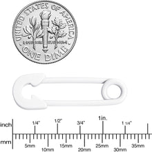 14G 3/4 White Matte Punk Rock Safety Pin Barbell Nipple Ring Set