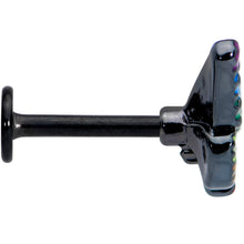 16G 5/16 Black Rainbow Pride Butterfly Labret Monroe Tragus