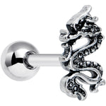 16G 1/4 Regal Medieval Dragon Cartilage Tragus Earring