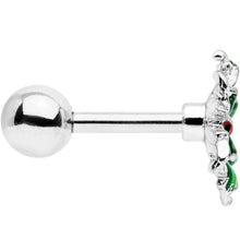 16G 1/4 Tiny Ladybug Leaves Cartilage Tragus Earring