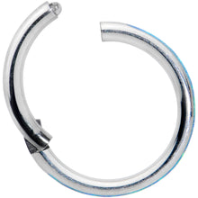 16G 5/16 Blue Synthetic Opal Forward Facing Hinged Segment Ring