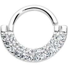 16G 5/16 Clear CZ Gem Double Drama Closure Ring