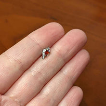 16G 5/16 Clear Red Gem Swirling Oval Labret Monroe Tragus