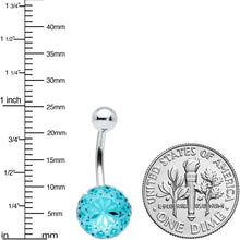 Blue Gem Stylish Elegance Mandala Flower Belly Ring