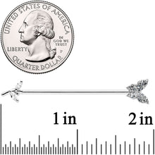 14G Clear CZ Gem Branch Butterfly Industrial Barbell 38mm