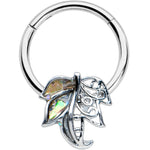 16G 3/8 Openwork Autumn Leaf Hinged Segment Ring