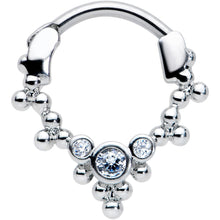 16G 5/16 Clear CZ Gem Princess Cartilage Clicker