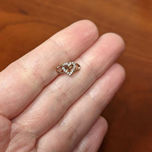 16G 1/4 Clear CZ Gem Rosy Infinity Heart Cartilage Labret Tragus