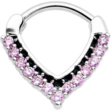 16G 5/16 Pink CZ Gem Classic Chevron Cartilage Clicker