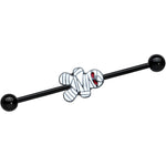 14G Black Red Eyed Mummy Halloween Industrial Barbell 38mm
