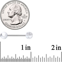 Elegant White Howlite Barbell Tongue Ring