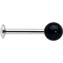 16G 5/16 Elegant Black Agate Internally Threaded Labret Tragus