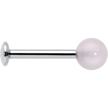 16G 5/16 Elegant Pink Rose Quartz Internal Threaded Labret Tragus