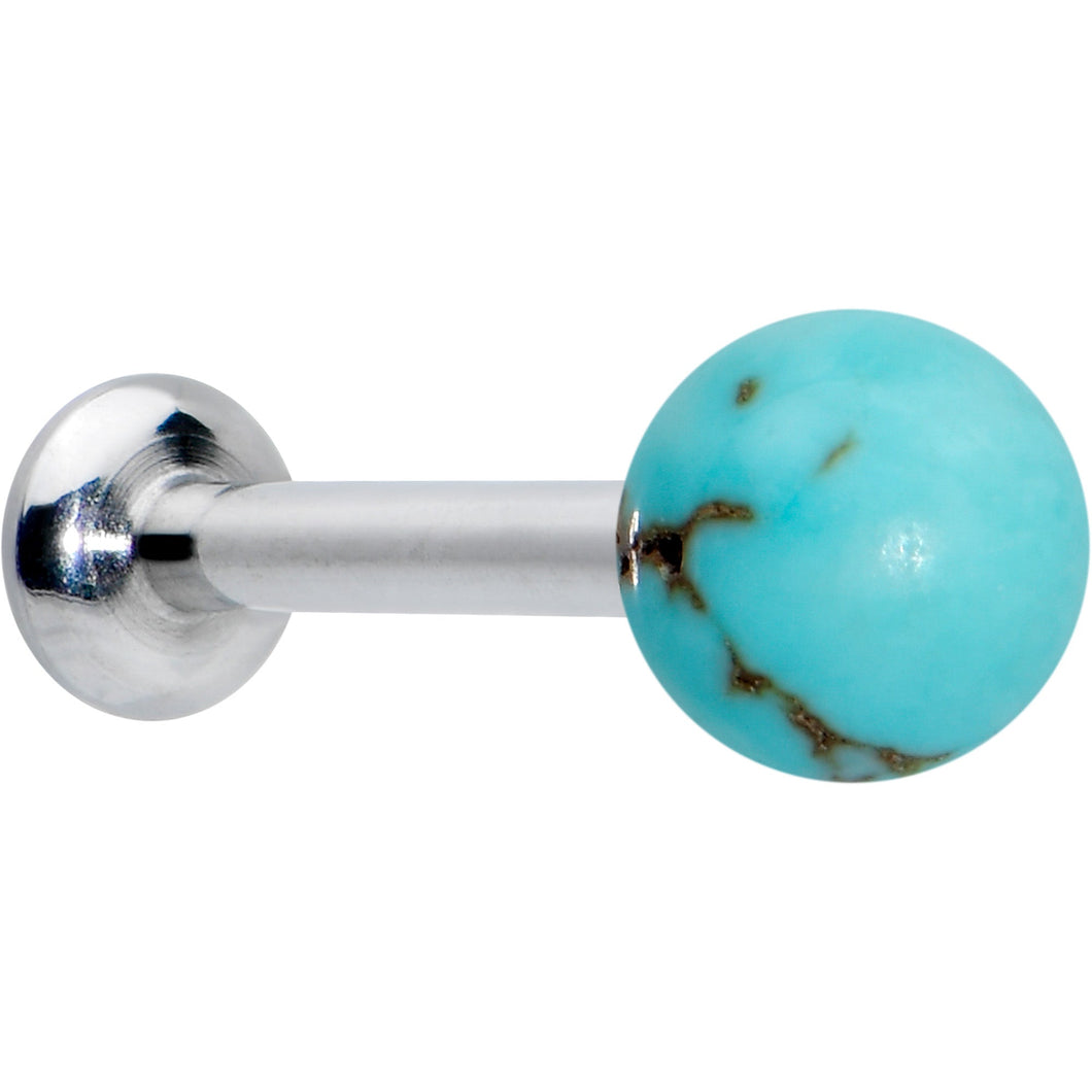 16G 5/16 Elegant Blue Turquoise Internally Threaded Labret Tragus