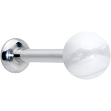 16G 5/16 Elegant White Howlite Internally Threaded Labret Tragus