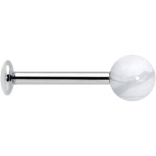 16G 5/16 Elegant White Howlite Internally Threaded Labret Tragus