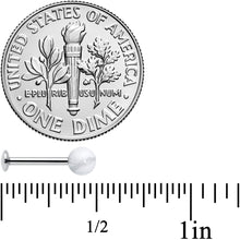 16G 5/16 Elegant White Howlite Internally Threaded Labret Tragus