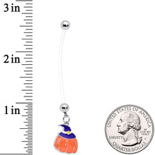 Clear Bioplast Witch Hat Pumpkin Halloween Dangle Pregnancy Belly Ring