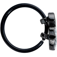 20G 5/16 Black Red Eye Mummy Halloween Nose Hoop