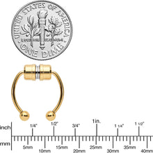 Gold Tone Magnetic Septum Ring Horseshoe Non-Pierced Fake Nose Ring