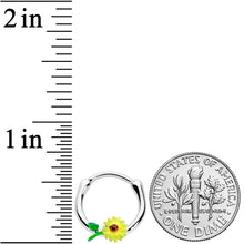 16G 3/8 Sunny Yellow Sunflower Cartilage Clicker