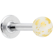 16G 5/16 Matte White Splatter Pattern Labret Monroe Tragus