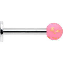 16G 5/16 Matte Pink Splatter Pattern Labret Monroe Tragus