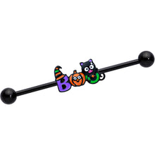 14G Black Boo Party Halloween Industrial Barbell 38mm