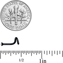 18G 1/4 Clear Gem Black 2mm End Left Nose Screw