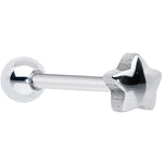 Simple Star Top Barbell Tongue Ring