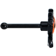 20G 1/4 Black Dancing Skeleton Pumpkin Halloween Nose Bone
