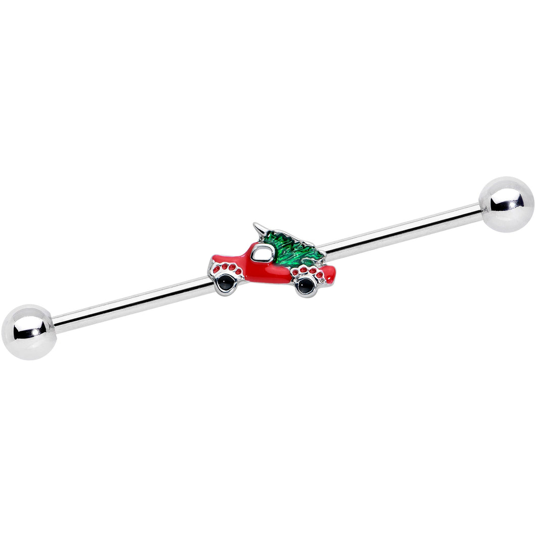 14G Christmas Tree in a Truck Industrial Barbell 38mm