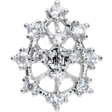 16G 1/4 Clear CZ Gem Constellation Labret Monroe Tragus