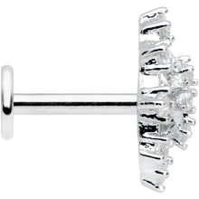 16G 1/4 Clear CZ Gem Constellation Labret Monroe Tragus