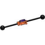 14G Black Eek Purple Spider Halloween Industrial Barbell 38mm