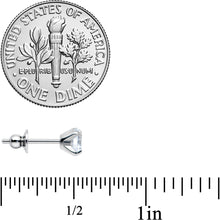 Clear CZ Gem 5mm G23 Titanium Post Stud Earrings