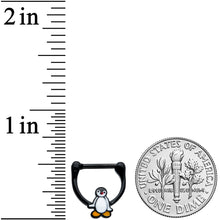 16G 5/16 Black Baby Penguin Cartilage Clicker