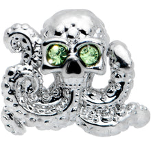 16G 1/4 Clear Green Gem Sunglass Octopus Cartilage Tragus Earring