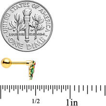 16G 1/4 Gold Tone Festive Bow Wreath Christmas Cartilage Tragus