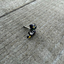 20G 1/4 Witch Flying Cat Halloween Nose Bone