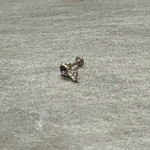 16G 1/4 Purple Gem Unlock My Heart Key Labret Monroe Tragus