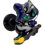 16G 1/4 Black Witch Cat Halloween Labret Monroe Tragus