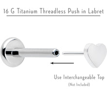 16G 5/16 G23 Titanium Threadless Post Only Labret Monroe Tragus