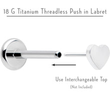 18G 5/16 G23 Titanium Threadless Post Only Labret Tragus Nose